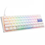 Ducky One 3 Classic Pure Baltas Mini klaviatūra žaidimams, RGB LED – MX–Silent–Raudona – US išdėstymas