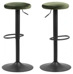 2-jų baro-pusbario kėdžių komplektas Finch, tamsiai žalias