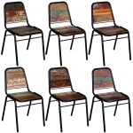 Valgomojo kėdės, 6 vnt, 44x59x89 cm, rudos