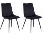 2-jų valgomojo kėdžių komplektas Loft24 Belo, juodas