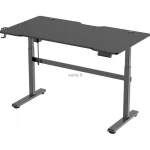 Žaidimų stalas Deltaco DT410 Gaming Desk, Motorizuotas, Reguliuojamo aukštis 730-1180mm, Juodas