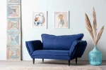 Kalune Design Mėlyna 2 vietų sofa-lova Vino Daybed - Navy Mėlyna \GR125\01