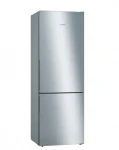 Bosch KGE49AICA Serija 6, Laisvai statomas šaldytuvas-šaldiklis su šaldiklio skyriumi apačioje, 201 x 70 cm, Nerūdijančio plieno dizainas (atsparus pirštų antspaudams)