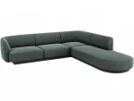 Dešininė sofa Micadoni Miley, 252 x 220 x 74, žalia