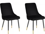 2-jų valgomojo kėdžių komplektas Loft24 Iris, juodas