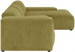 Corner sofa LEHTE 3-seater, right corner, žalias