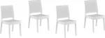 Beliani Shumee Parinktas 4 sodo kėdės balta FOSSano