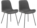 2-jų valgomojo kėdžių komplektas Loft24 Reina, pilkas