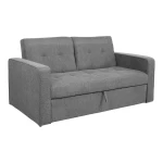 Sofa - lova Home4you Jorge, 162x89x85 cm, pilka