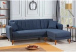 Kalune Design Kampinė sofa-lova Aqua Köşe Right - Dark Mėlyna