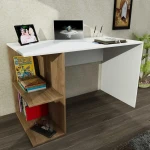 Kalune Design Studijų stalas Elegance - Baltas, Walnut