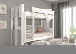 Dviaukštė lova Adrk Furniture Arta, 80x180 cm, balta/pilka