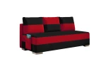 Sofa Atila, raudona/juoda