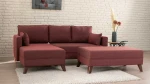 Kalune Design Kampinė sofa-lova Bella Corner Sofa Left 2 - Claret Raudona