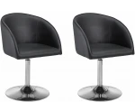 2-jų valgomojo kėdžių komplektas Loft24 Wales, juodas