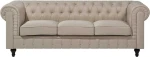 Beliani 3-vietė sofa didelė smėlio sp