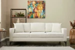 Hanah Home 3 vietų sofa Berlin - Kreminis, Juodas