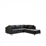 Kampinė sofa Orlando Velvet, juoda