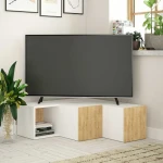 TV staliukas Kalune Design TV stalas Compact - Baltas, Oak