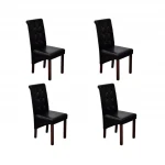 Valgomojo kėdės, juodos spalvos