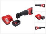 Akumuliatorinis tiesinis pjūklas Milwaukee M18 BSX-501 18 V + 1x Baterija 5.0 Ah + pakrovėjas