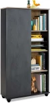 Kalune Design Knygų lentyna Juodas Bookcase With Storage