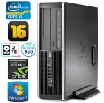 HP 8100 Elite SFF i5-750 16GB 960SSD+2TB GT1030 2GB DVD WIN7Pro