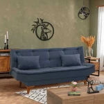 Hanah Home 3 vietų sofa-lova Santo - Dark Mėlyna