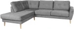 Corner sofa HEIVI LC, pilkas velvet