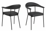 2-jų kėdžių komplektas Ava, juodas