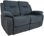 Sofa DIXON 2-seater recliner, dark pilkas