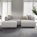 Kampinė sofa Linden Mini Right - Light Grey