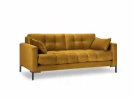 Sofa Micadoni Home Mamaia 2S, geltona/juoda