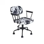 Biuro kėdė Beliani Reguliuojama veliūrinė biuro kėdė su juodai baltais lopais ALGERITA Lumarko!