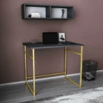 Kalune Design Darbo stalas Hussum - Gold, Anthracite