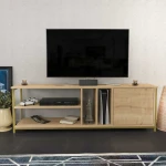 TV staliukas Kalune Design TV stalas Oneida - Gold, Oak