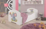 Vaikiška lova Adrk Furniture Pepe Elephant, 80x160 cm, balta