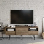 TV staliukas Kalune Design TV stalas Derin - Walnut, Juodas