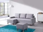 Kampinė sofa-lova Oviedo + pufas