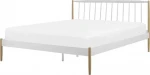 Beliani Lazarko Metalinė lova 140 x 200 cm balta MAURS!