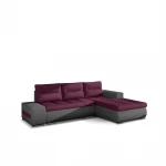 Dešininė kampinė sofa Eltap Ottavio, violetinė/pilka