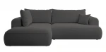 Kairinė kampinė sofa Selsey Ovo L, pilka