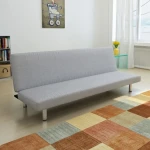 Miegamoji sofa, šviesiai pilkos spalvos