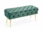 Fotelis ATHENA bench color: dark žalias / auksinis