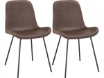 2-jų valgomojo kėdžių komplektas Loft24 Reina, rudas