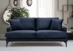 Kalune Design Mėlyna 2 vietų sofa Papira 2 Seater - Navy Mėlyna