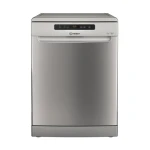 INDESIT | Indaplovė | D2F HD624 AS | Free standing | Plotis 60 cm | Number of place settings 14 | Number of programs 9 | Energy efficiency class E | Ekranas | Sidabrinis