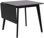 Dining table ROXBY 80/120x80xH76cm, juodas