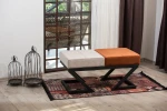 Pouffe Eda - Beige, Orange