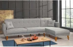 Kalune Design Kampinė sofa-lova Aria Corner - Pilkas